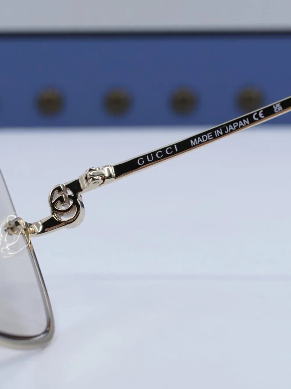 Gucci GG1279S 004 Women Square Sunglasses - Gold / Light Yellow